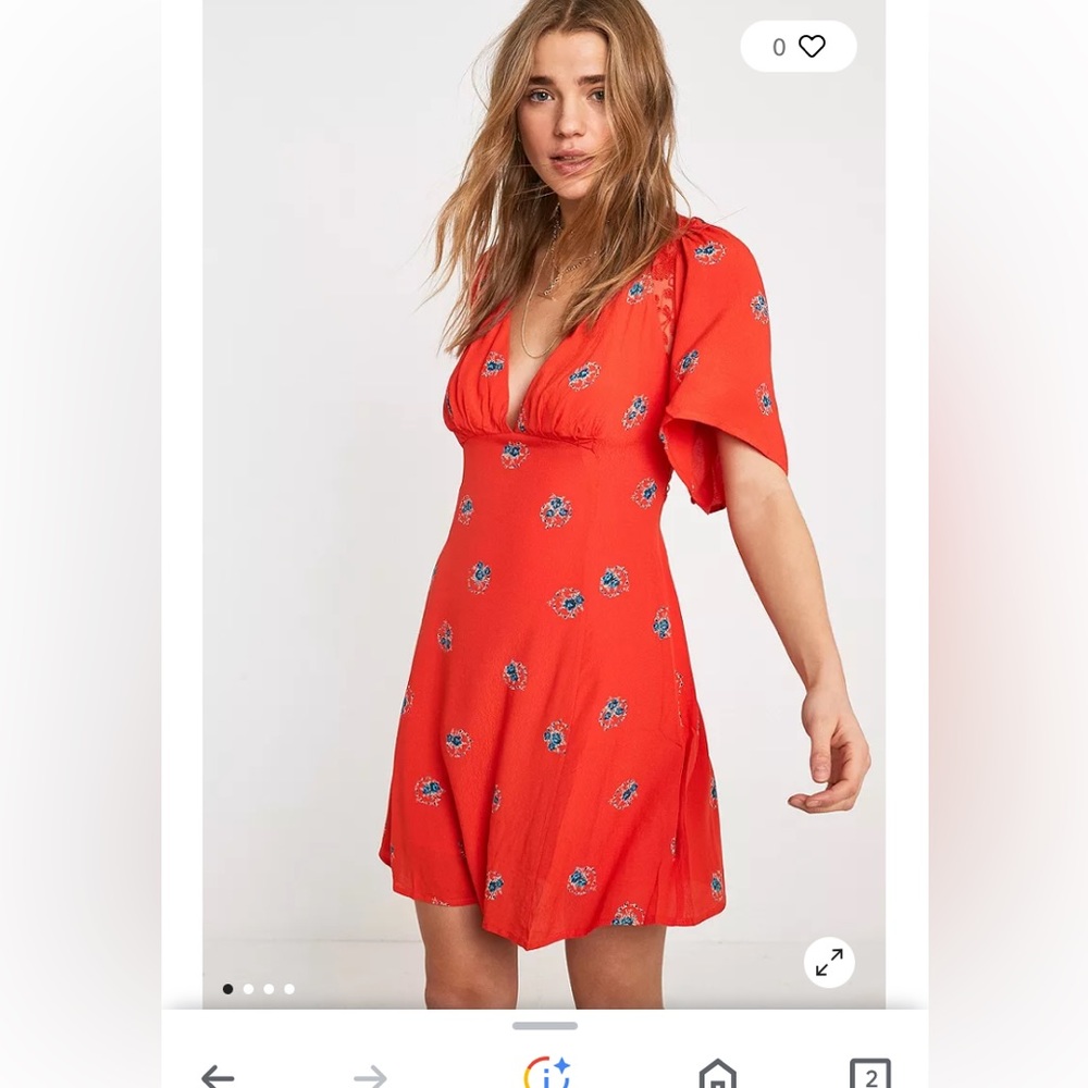 Floral Red Dress
